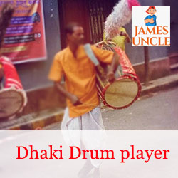 Dhaki Drum player Mr. Ananda Rabi Das in Arapur